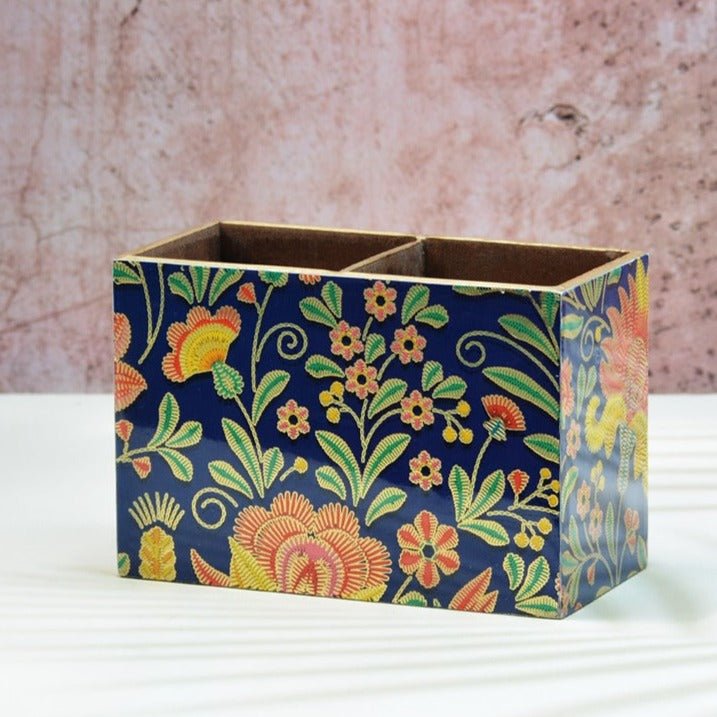 Vibrant Floral MDF Cutlery Holder | Verified Sustainable by Brown Living™