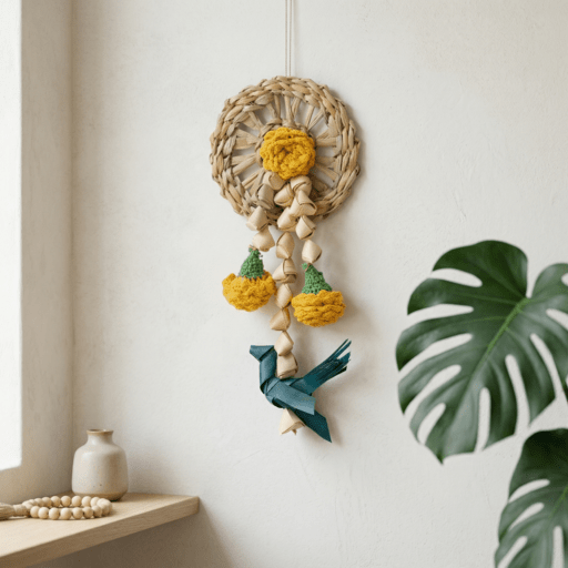 Vihang Handcrafted Chamba Hanging - Set of 2 – Home Decor on Brown Living™. SKU: HG-2381. Img 4.