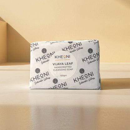 Vijaya Leaf Handcrafted Cleansing Soap | Natural Herbal Bath Bar – Soap on Brown Living™. SKU: KHVLS - 0001. Img 3.