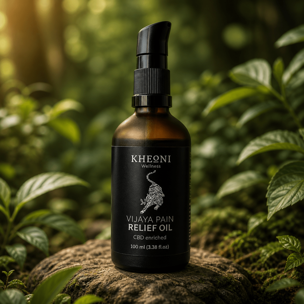 Vijaya Leaf Pain Relief Oil – Body Oil on Brown Living™. SKU: VLHOPO100L. Img 2.