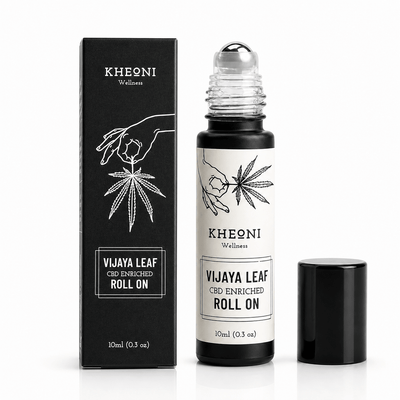 Vijaya Leaf Roll On| Aromatic Roll - On | Daily Use – Body Oil on Brown Living™. SKU: VLROCB010L. Img 1.