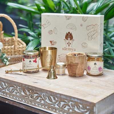 Vilāsa Gift Box - Premium Herbal Wellness Set – Gift Giving on Brown Living™. SKU: Vilas_500gms. Img 3.