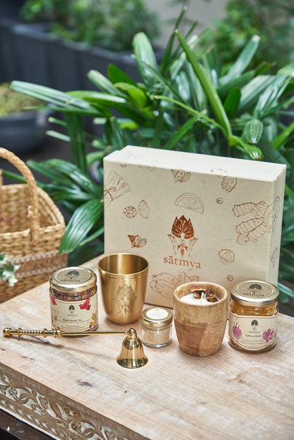 Vilāsa Gift Box - Premium Herbal Wellness Set – Gift Giving on Brown Living™. SKU: Vilas_500gms. Img 8.