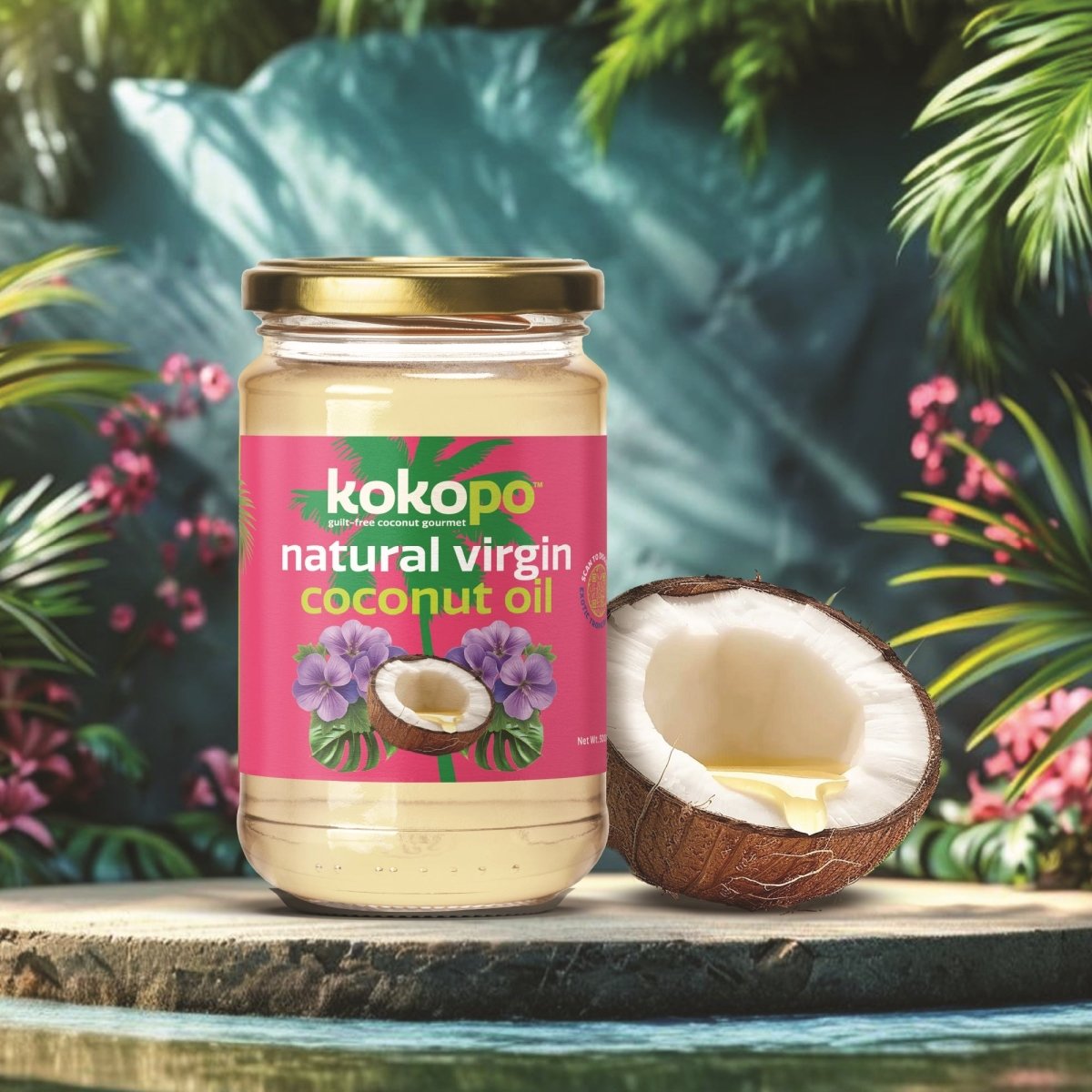 Virgin Coconut Oil Cold Pressed | 500ml | Unrefined – Cooking Oils by KOKOPO Foods available on Brown Living™. . SKU: VCOCP - 500 - 1. Img 1.
