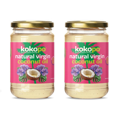 Virgin Coconut Oil Cold Pressed | Pack of 2 | Unrefined – Cooking Oils on Brown Living™. SKU: VCOCP - 500 - 2. Img 1.