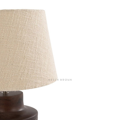 Visage Night Lamp | Handcrafted Mango Wood Table Lamp | Verified Sustainable by Brown Living™