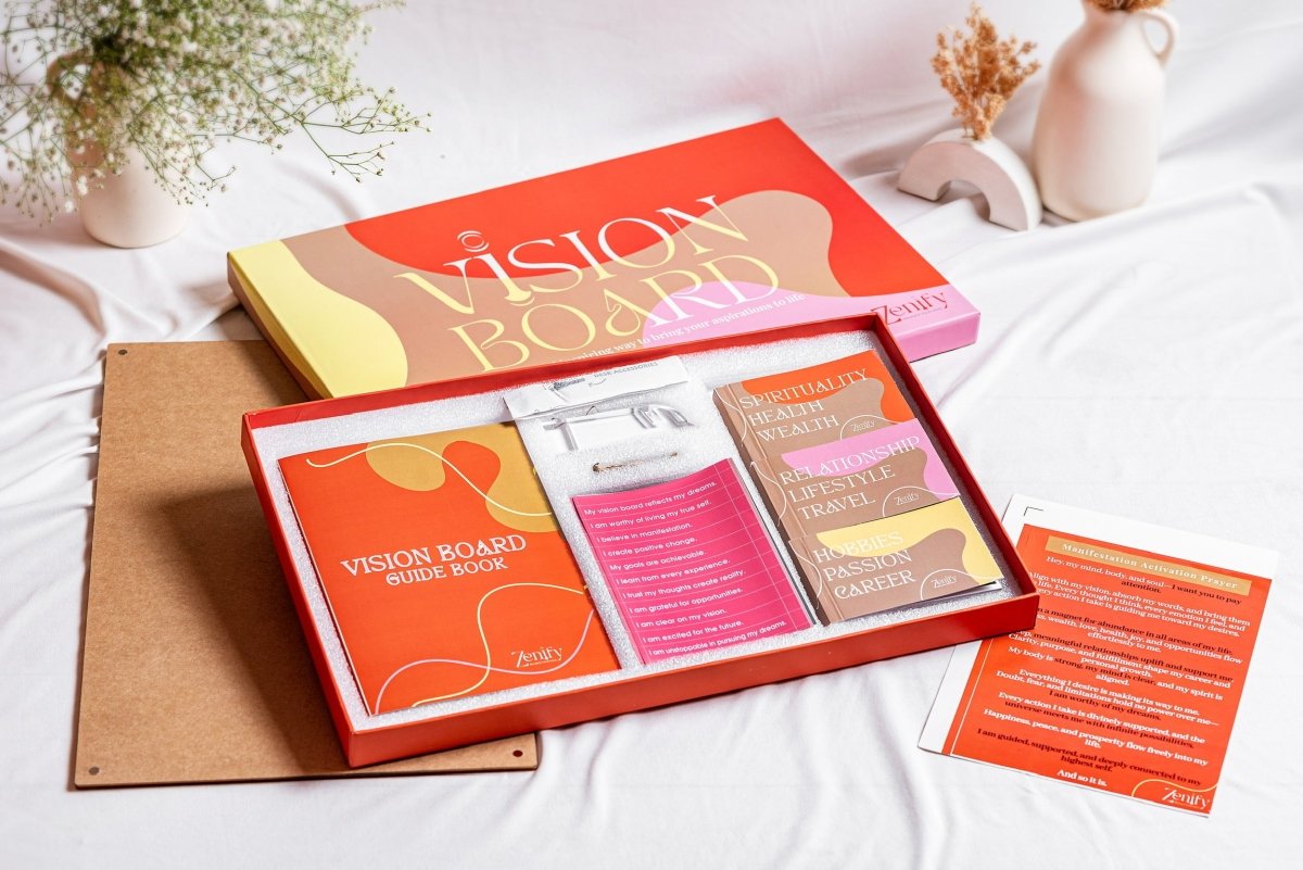 Vision Board Journal for Adults – Goal Setting & Dream Planning – Stationary by Zenify available on Brown Living™. . SKU: BL - ZF - 01. Img 1.
