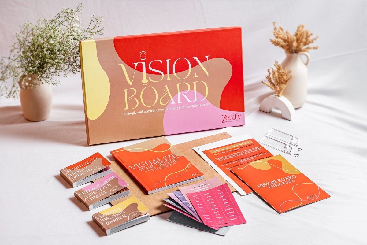 Vision Board Journal for Adults – Goal Setting & Dream Planning – Stationary by Zenify available on Brown Living™. . SKU: BL - ZF - 01. Img 2.