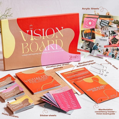 Vision Board Kit for Adults – Goal Setting & Dream Planning – Stationary on Brown Living™. SKU: BL-ZF-01. Img 5.
