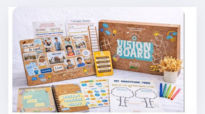 Vision Board Kit for Kids | Creative Goal - Setting & Mindfulness Tool – Notebooks & Notepads on Brown Living™. SKU: BL-ZF-02. Img 1.