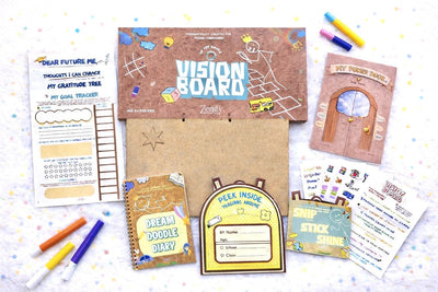 Vision Board Kit for Kids | Creative Goal - Setting & Mindfulness Tool – Notebooks & Notepads on Brown Living™. SKU: BL-ZF-02. Img 2.