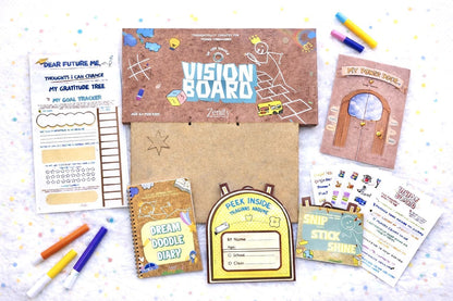 Vision Board Kit for Kids | Creative Goal - Setting & Mindfulness Tool – Notebooks & Notepads on Brown Living™. SKU: BL-ZF-02. Img 2.
