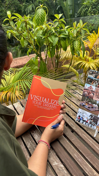 Visualize Your Dreams Journal – Guided Manifestation Workbook – Notebooks & Notepads on Brown Living™. SKU: VIS - Y - DRE. Img 1.