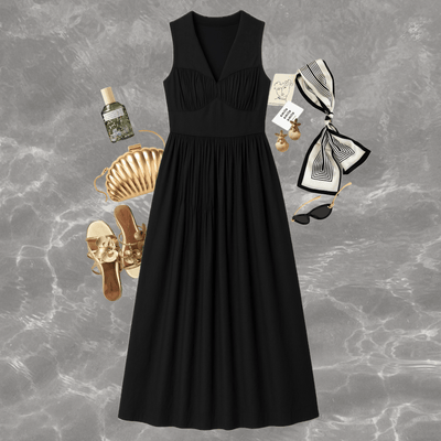 Vivienne Cotton Dress – Elegant & Comfortable Women’s Wear – Womens Dress on Brown Living™. SKU: ER - VIVIENNE - DRS - XS - 001. Img 2.
