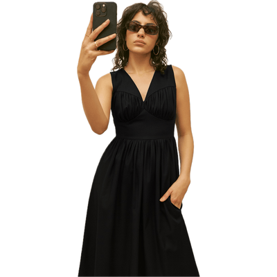 Vivienne Cotton Dress – Elegant & Comfortable Women’s Wear – Womens Dress on Brown Living™. SKU: ER - VIVIENNE - DRS - XS - 001. Img 1.