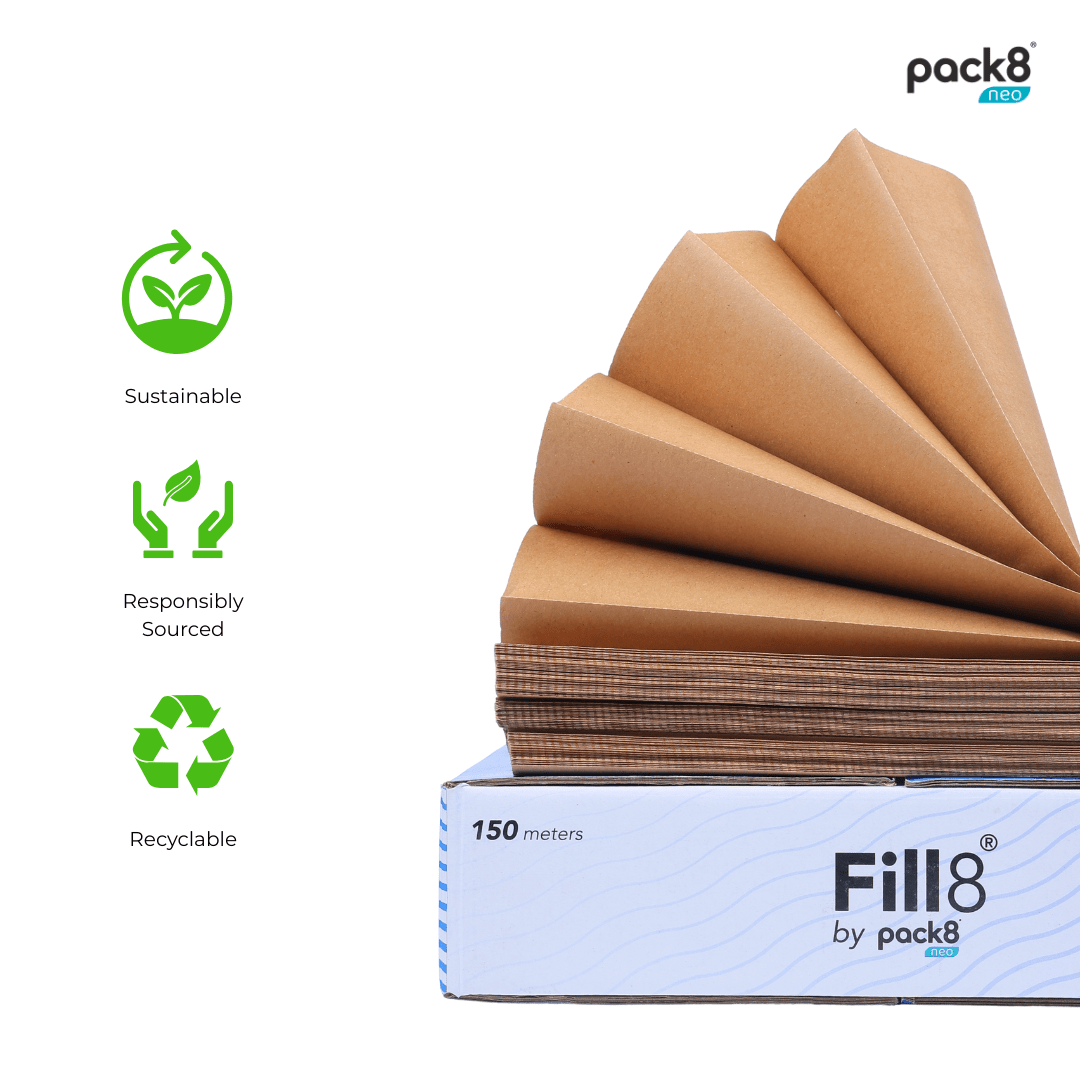 Void Filling Paper - Dunnage for Shipping Protection (150 Mtr X 13") – Packing Materials on Brown Living™. SKU: LB-YCY6-4E8E. Img 2.