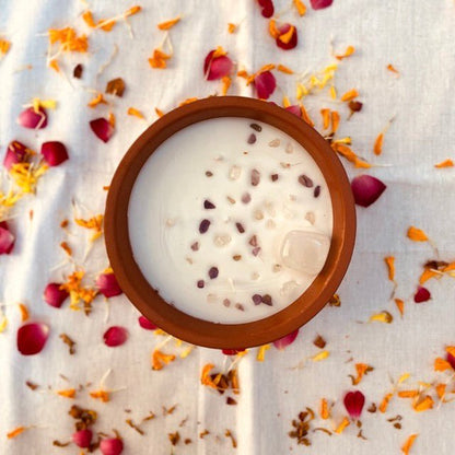 Vrindavani Indoor Outdoor Candles | Citronella and Basil l 2 Sizes – Outdoor Candles by Pravaah India available on Brown Living™. 5 Wick . SKU: CAN006_B5_BL. Img 1.