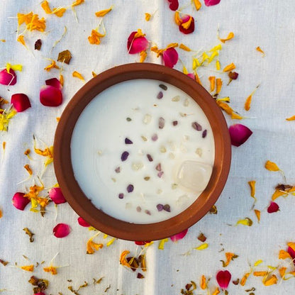 Vrindavani Indoor Outdoor Candles | Citronella and Basil l 2 Sizes – Outdoor Candles by Pravaah India available on Brown Living™. 7 Wick . SKU: CAN006_B7_BL. Img 3.