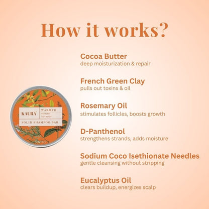 Warmth Shampoo Bar for Cozy, Nourishing Hair Wash – 55g – Hair Shampoo by Kaura available on Brown Living™. . SKU: KI395. Img 4.