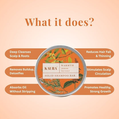 Warmth Shampoo Bar for Cozy, Nourishing Hair Wash – 55g – Hair Shampoo by Kaura available on Brown Living™. . SKU: KI395. Img 2.