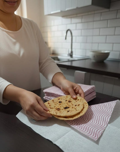 Washable Reusable Chapati Wraps Pack of 2 – 30 Sheets Eco - Friendly – Food Wraps on Brown Living™. SKU: KOE023-RW. Img 2.