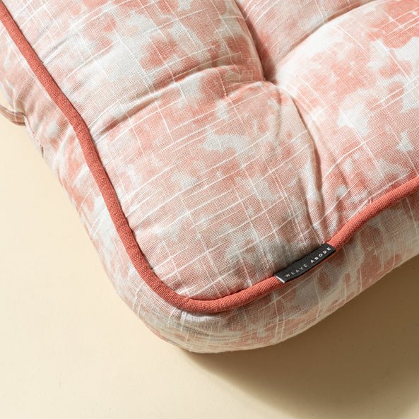 Water Color Pink Floor Cushion 50 X 50 Cm | Verified Sustainable by Brown Living™