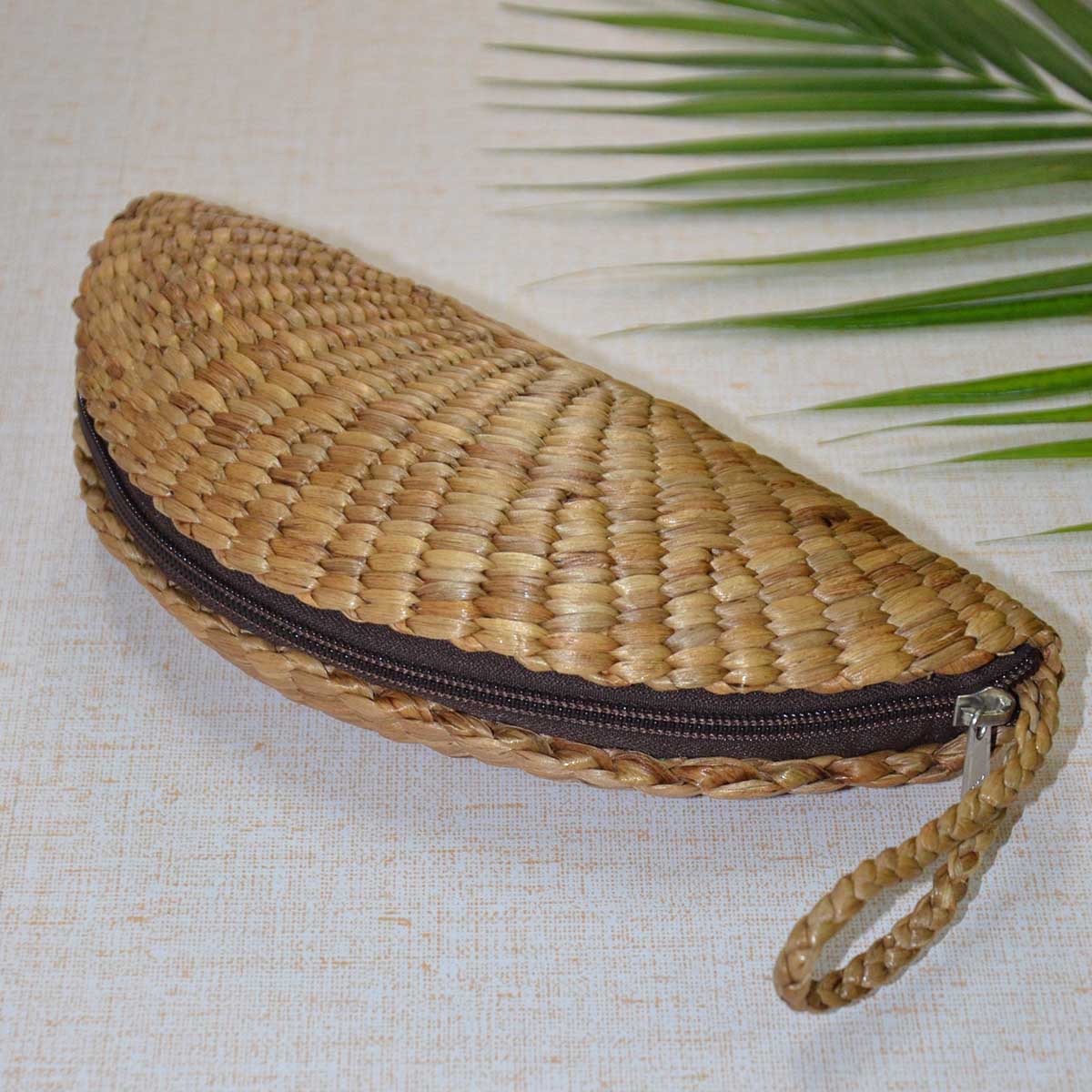 Water Hyacinth Clutch - Natural – Womens Handbag on Brown Living™. SKU: WHCLUT026A. Img 5.