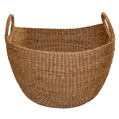 Water Hyacinth Laundry & Storage Basket – Baskets & Boxes by DHARINI available on Brown Living™. Large . SKU: WHLBAS020A. Img 8.
