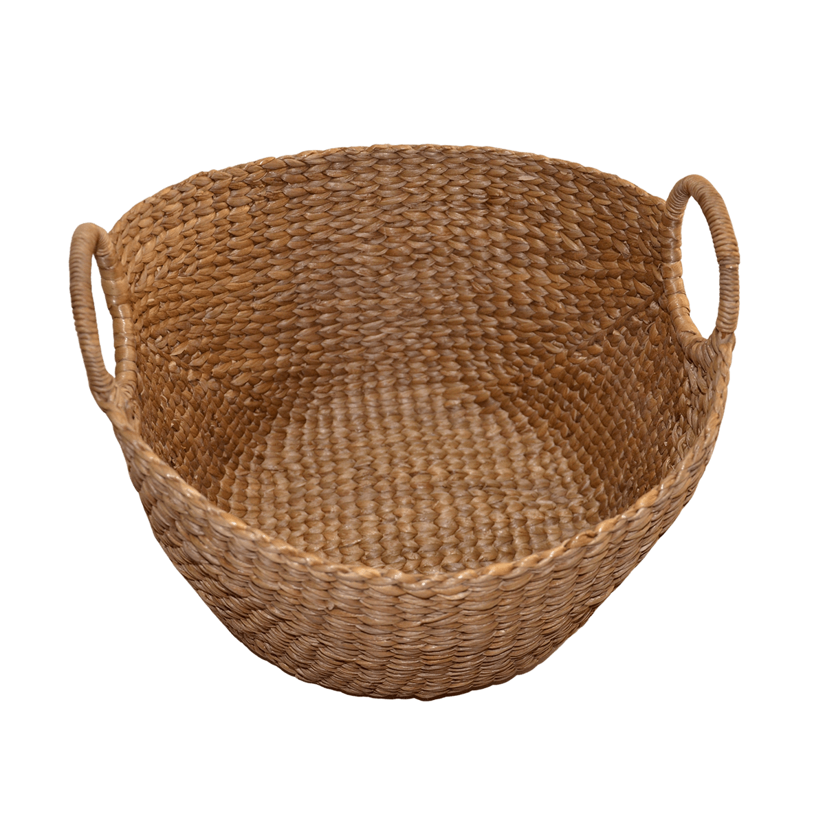 Water Hyacinth Laundry & Storage Basket – Baskets & Boxes by DHARINI available on Brown Living™. Small . SKU: WHLBAS010A. Img 4.