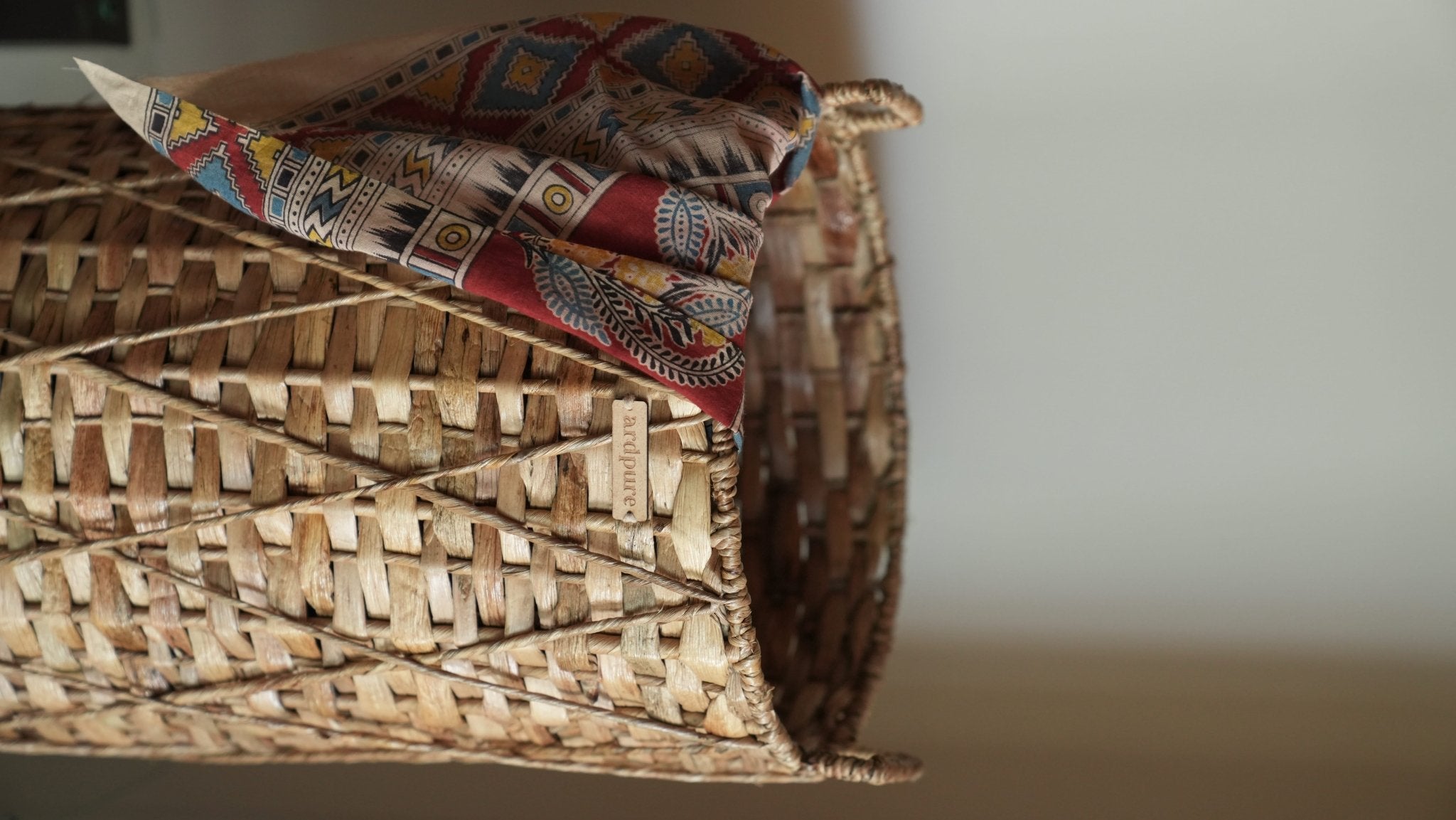 Water Hyacinth Multipurpose Basket Organiser – Baskets & Boxes on Brown Living™. SKU: 907WL. Img 2.