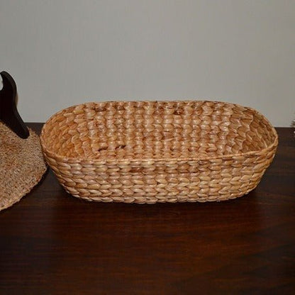 Water Hyacinth Oval Utility Basket – Baskets & Boxes on Brown Living™. SKU: WHOBAS033A. Img 1.