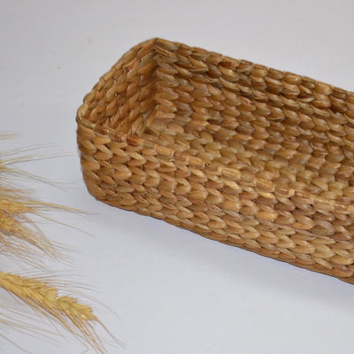 Water Hyacinth Rectangular Bread & Utility Basket – Baskets & Boxes on Brown Living™. SKU: WHUBAS016A. Img 12.