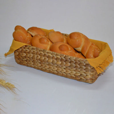 Water Hyacinth Rectangular Bread & Utility Basket – Baskets & Boxes on Brown Living™. SKU: WHUBAS016A. Img 2.