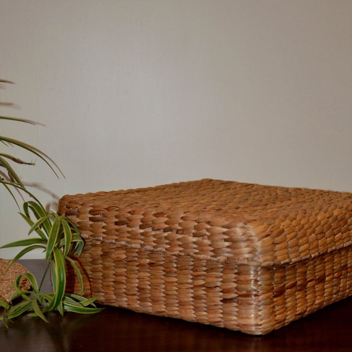 Water Hyacinth Square Gift & Utility Box – Baskets & Boxes on Brown Living™. SKU: WHSBOX028A. Img 4.