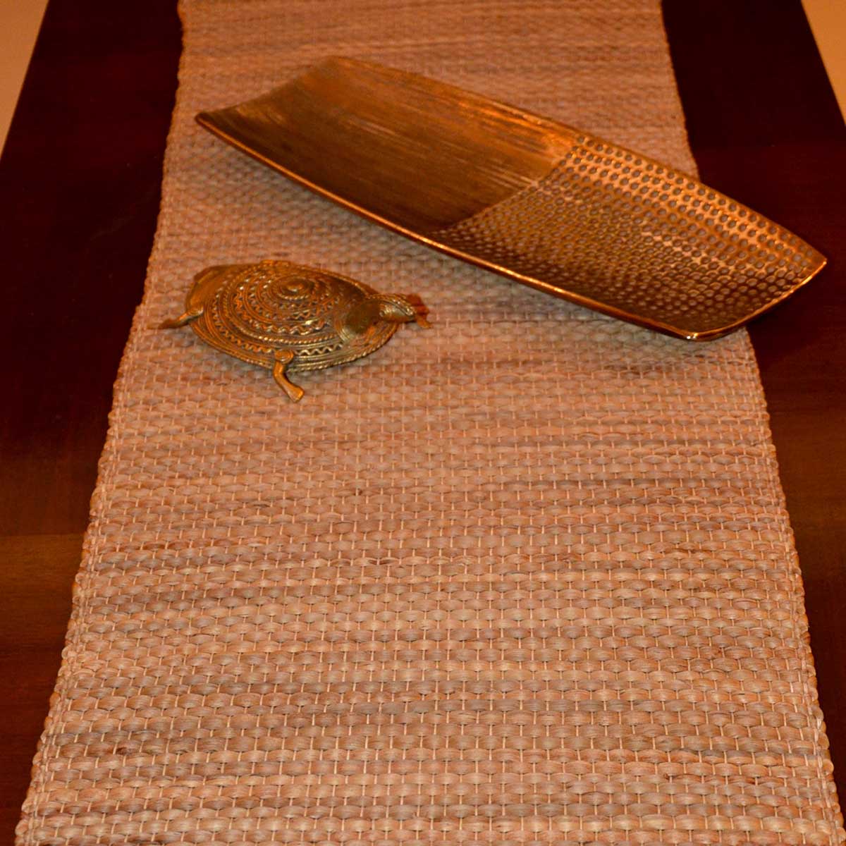 Water Hyacinth Table Runner – Table Linens on Brown Living™. SKU: WHTRUN027A. Img 4.
