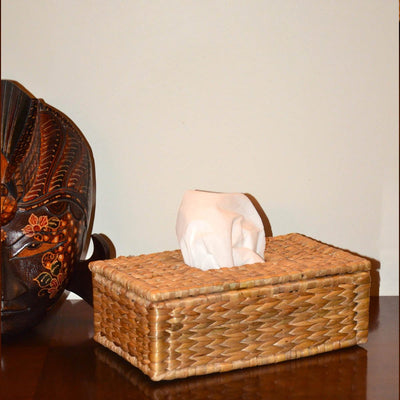 Water Hyacinth Tissue Box - Natural – Baskets & Boxes on Brown Living™. SKU: WHTBOX004A - n. Img 7.