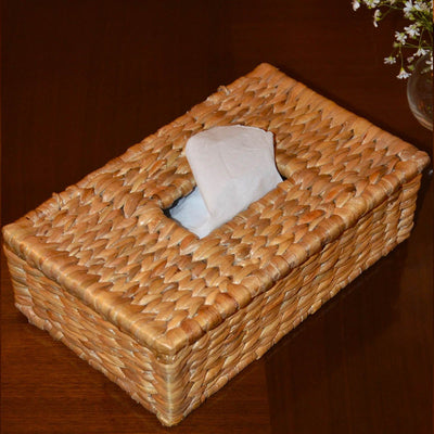 Water Hyacinth Tissue Box - Natural – Baskets & Boxes on Brown Living™. SKU: WHTBOX004A - n. Img 9.