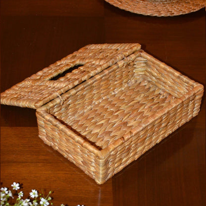 Water Hyacinth Tissue Box - Natural – Baskets & Boxes on Brown Living™. SKU: WHTBOX004A - n. Img 8.
