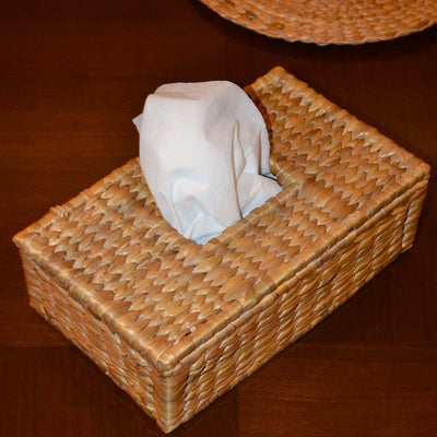 Water Hyacinth Tissue Box - Natural – Baskets & Boxes on Brown Living™. SKU: WHTBOX004A - n. Img 6.