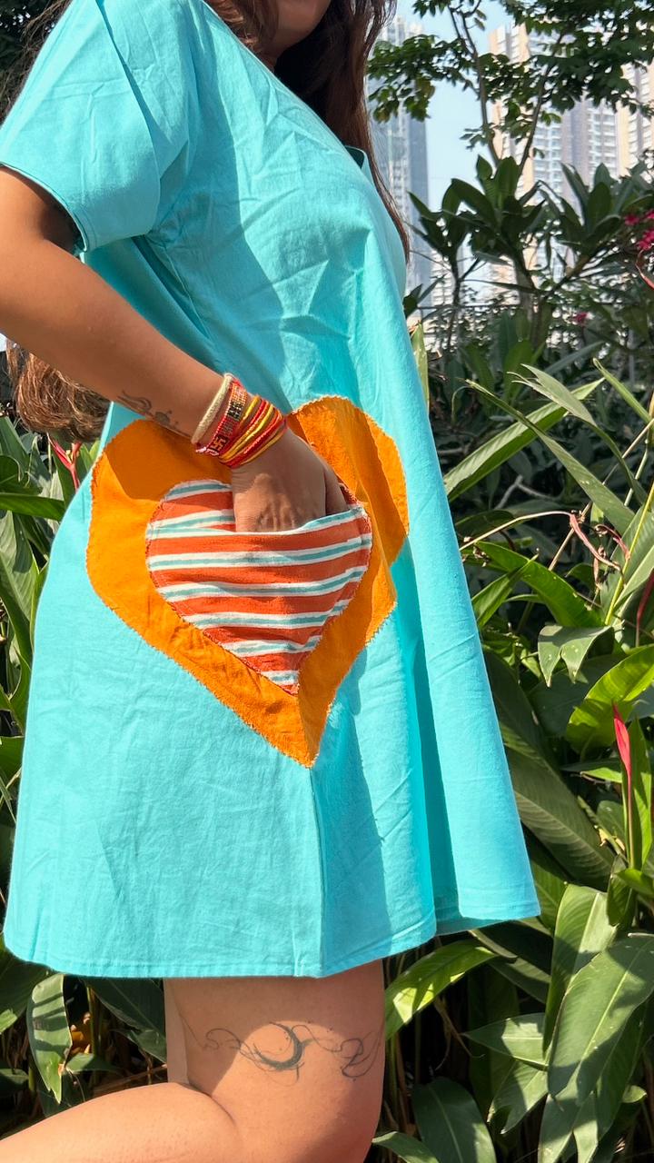 Wear Your Heart Out Loud Short Dress | Effortless Everyday Style – Womens Dress on Brown Living™. SKU: DR-49-XS-AQ. Img 7.