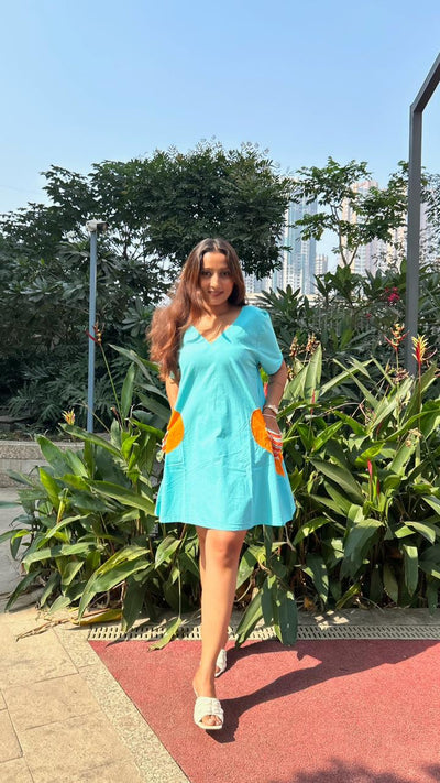 Wear Your Heart Out Loud Short Dress | Effortless Everyday Style – Womens Dress on Brown Living™. SKU: DR-49-XS-AQ. Img 5.