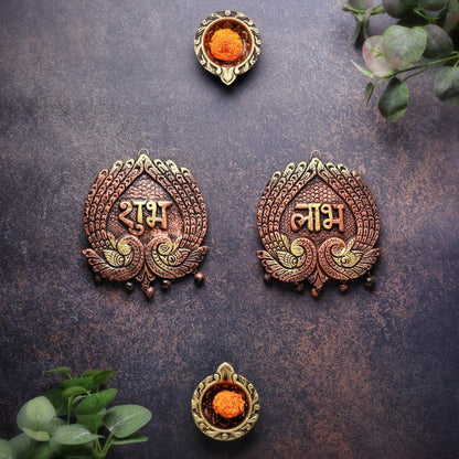 Welcome Subh Labh – Traditional Ethnic Decor – Home Decor on Brown Living™. SKU: D47. Img 1.