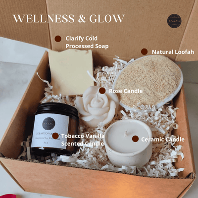 Wellness & Glow Gift Box | Natural Skincare & Self - Care Set – Gift Hampers on Brown Living™. SKU: WGGH01. Img 5.