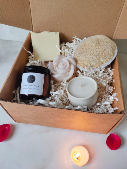 Wellness & Glow Gift Box | Natural Skincare & Self - Care Set – Gift Hampers on Brown Living™. SKU: WGGH01. Img 3.