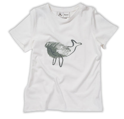 Whale by Human Nature Kids Unisex Organic Cotton T-shirt | White | Verified Sustainable by Brown Living™