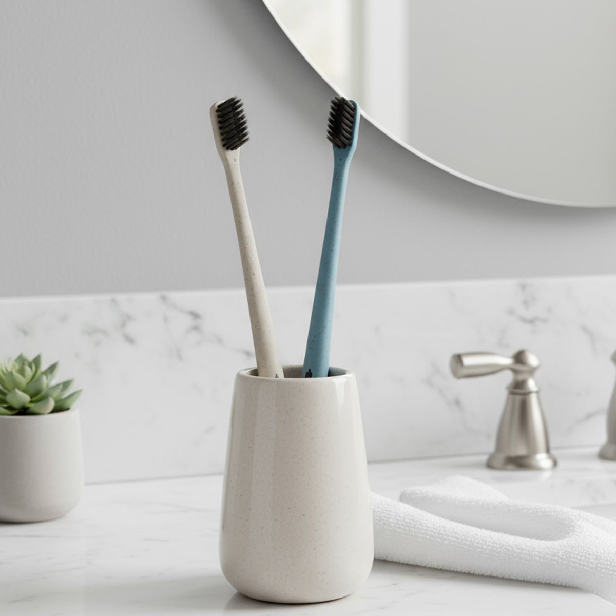 Wheat Straw Toothbrush – Eco - Friendly & Biodegradable Brush – Oral Care on Brown Living™. SKU: 11008N. Img 1.