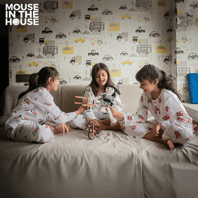 Whirly Cement Mixer - Unisex Kids Cotton Nightwear – Kids Pyjamas on Brown Living™. SKU: MITHNW-022-1. Img 8.