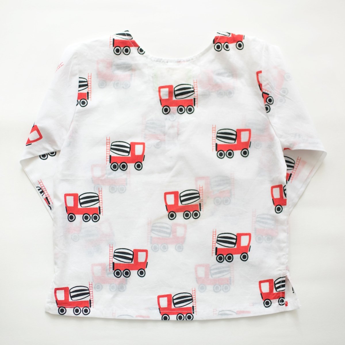 Whirly Cement Mixer - Unisex Kids Cotton Nightwear | Verified Sustainable by Brown Living™