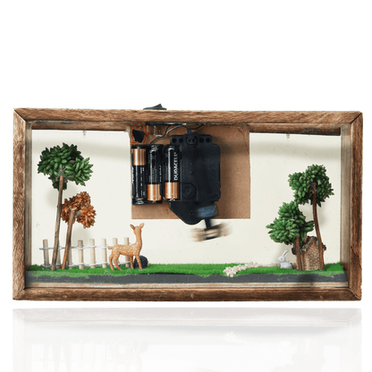 Whispering Woods Desk Clock | Handcrafted Wooden Home Decor Clock – Home Decor on Brown Living™. SKU: CL-WW. Img 3.