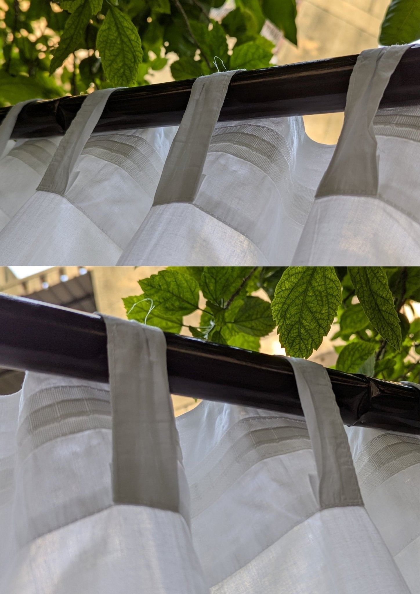 White Floral Bengal Hand Embroidery Semi Sheer Curtain – Home Decor on Brown Living™. SKU: INBCW02. Img 1.